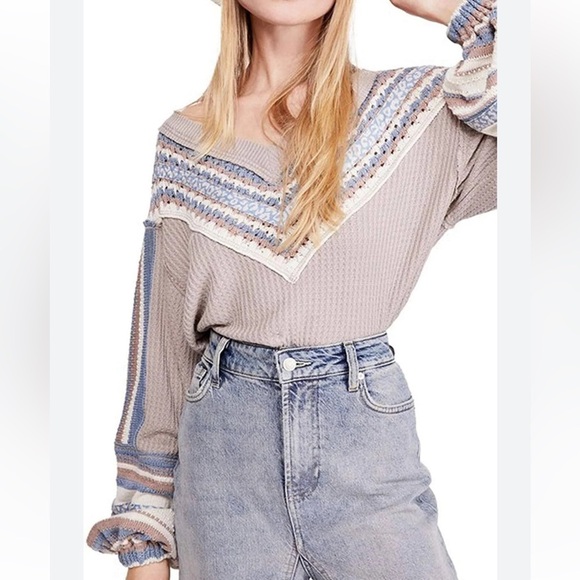 Free People Tops - FREE PEOPLE ⭐️Copenhagen Pebble combo thermal top